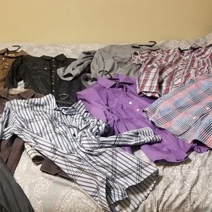 10 Men button down shirt bundle